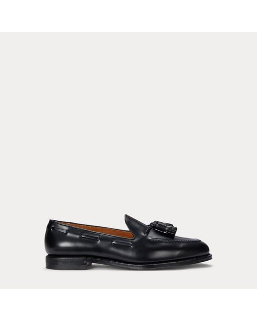 Polo Ralph Lauren Black Maestra Tassel Calfskin Loafer for men