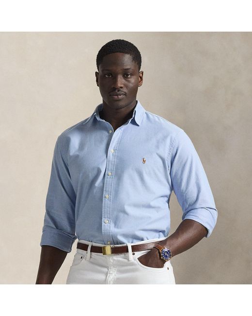 Taglie Plus - L'iconica camicia Oxford di Polo Ralph Lauren in Blue da Uomo