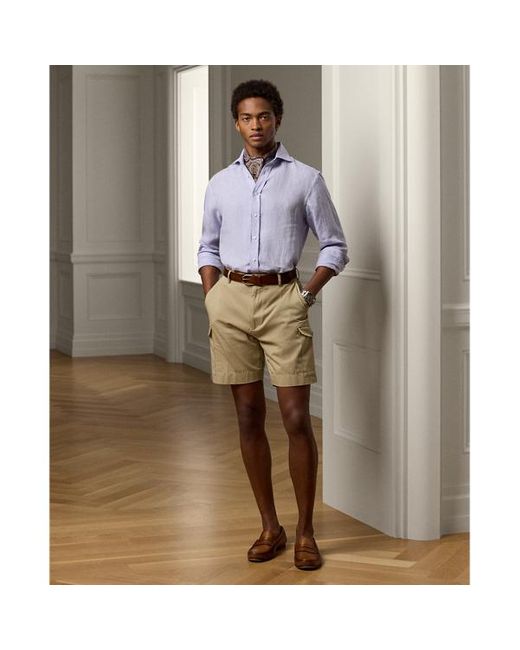 Ralph Lauren Purple Label Handgeschneiderte Chino-Cargo-Shorts in Natural für Herren
