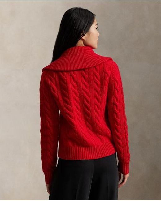 Polo Ralph Lauren Red Lunar New Year Wool-Cashmere Cardigan