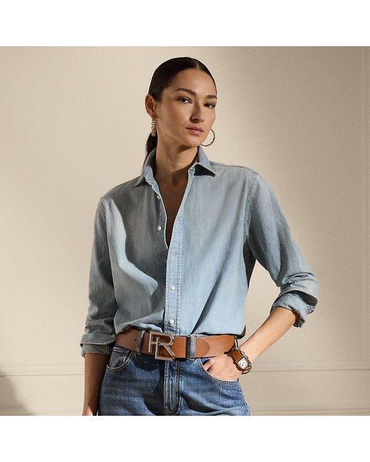 Ralph Lauren Gray Ralph Lauren Adrien Relaxed Fit Cotton Denim Shirt