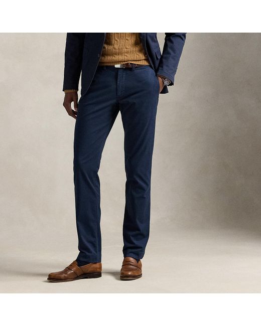Polo Ralph Lauren Blue Washed Stretch Slim Fit Chino Trouser for men