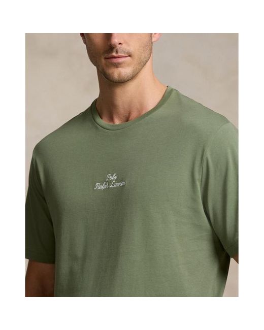 Ralph Lauren Green Big & Tall - Embroidered-logo Jersey T-shirt for men