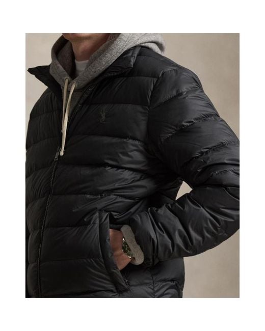 Polo Ralph Lauren Black The Colden Packable Down Jacket for men