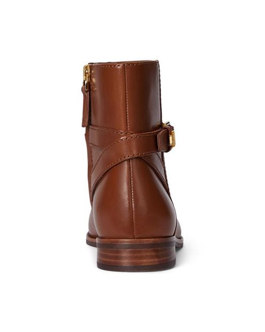 Stivaletti Brooke II in vitello di Ralph Lauren in Brown