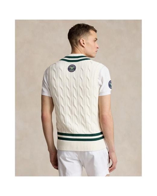 Polo Ralph Lauren Cricket-Pullunder Wimbledon in White für Herren