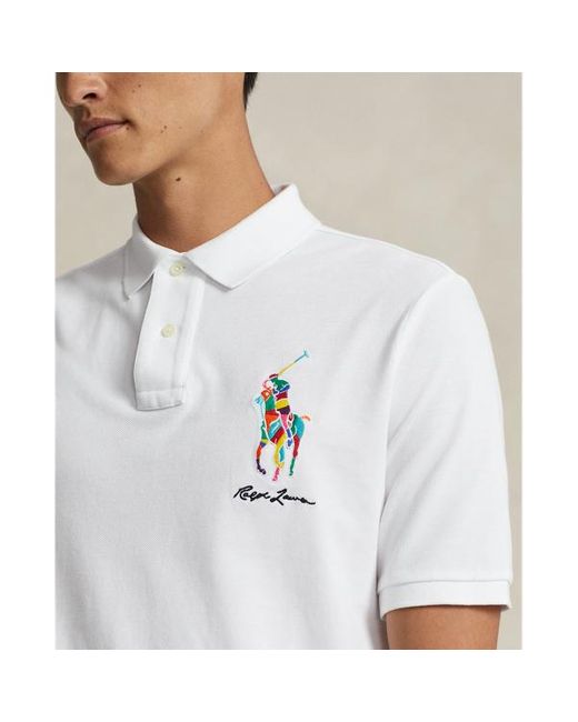 Polo Ralph Lauren Classic-Fit Piqué-Poloshirt mit Big Pony in White für Herren