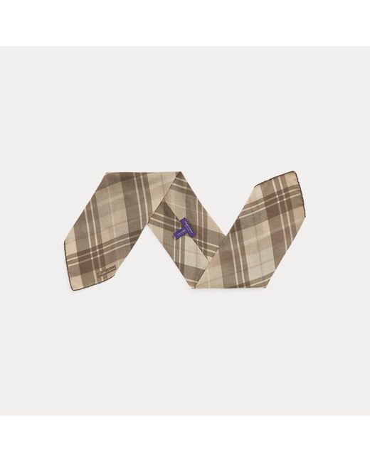 Foulard scozzese in cashmere e seta di Ralph Lauren in Natural da Uomo