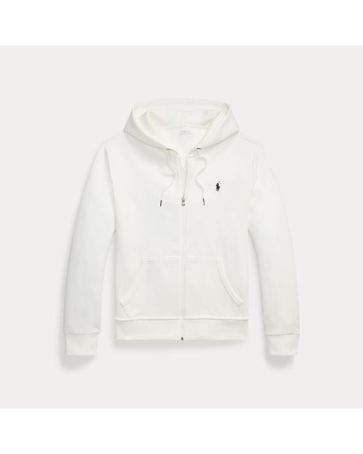 Polo Ralph Lauren White Double-Knit Full-Zip Hoodie for men