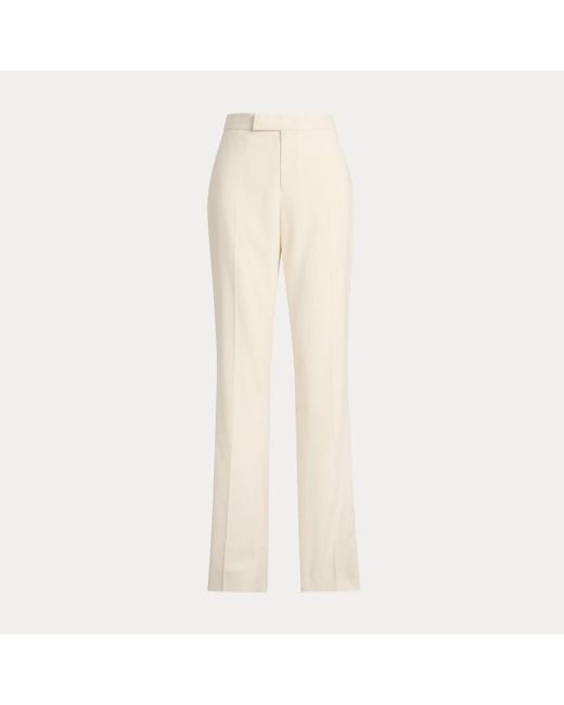 Ralph Lauren Natural Seth Wool Crepe Tuxedo Trouser
