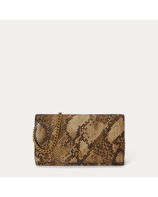 Ralph Lauren Metallic Embossed Medium Adair Ii Crossbody