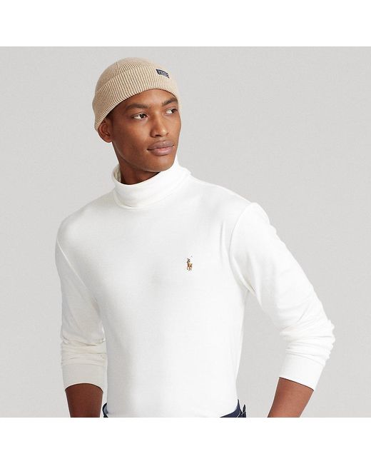 Ralph Lauren Soft Cotton Rollneck in White for Men - Lyst