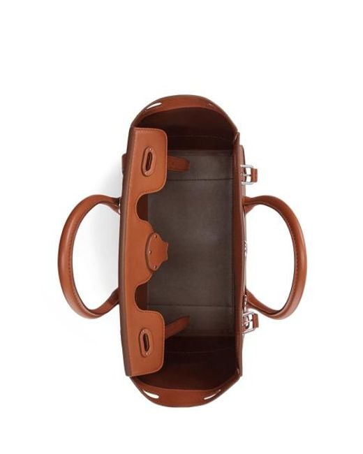 Ralph Lauren Brown Soft Ricky 33 aus Nappaleder