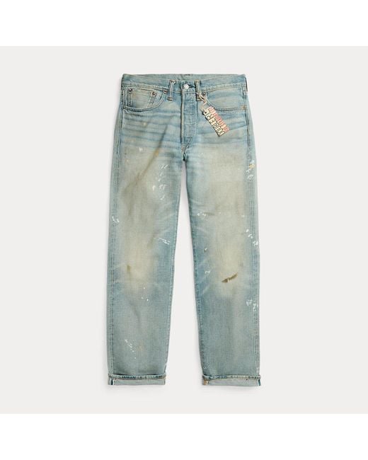 RRL Blue Straight Fit Camden Selvedge Jean for men