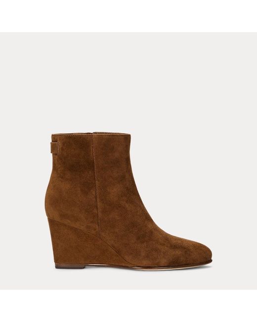 Stivaletti Sherry in camoscio di Ralph Lauren in Brown