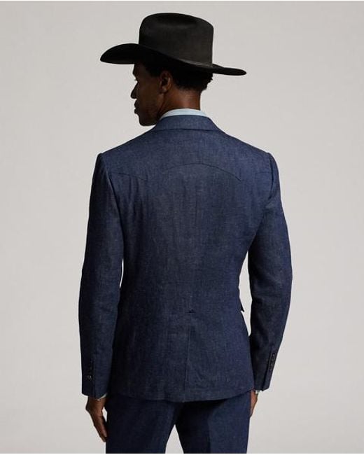 RRL Gray Denim Western Jacket for men