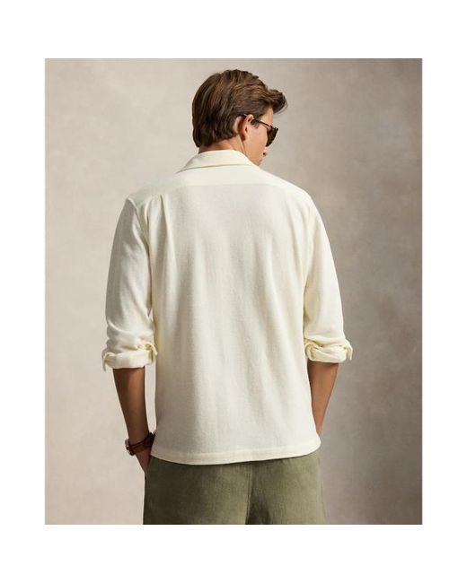Camicia a nido d'ape Standard-Fit di Polo Ralph Lauren in White da Uomo