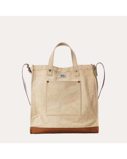 Bolso tote Carpenter de loneta RRL de hombre de color Natural