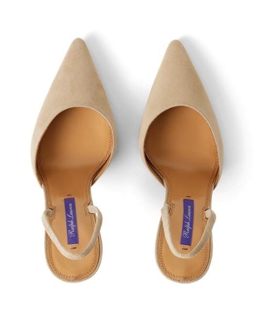 Zapato Marcy De Ante Con Tacón De 95 Mm Ralph Lauren de color Natural