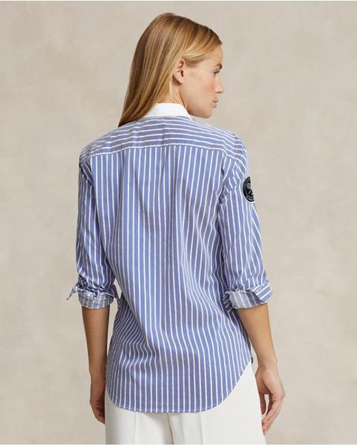Polo Ralph Lauren Blue Wimbledon Classic Fit Twill Shirt