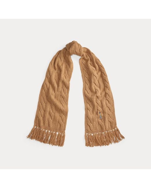 Écharpe Polo Bear Torsadée En Laine Ralph Lauren en coloris Brown