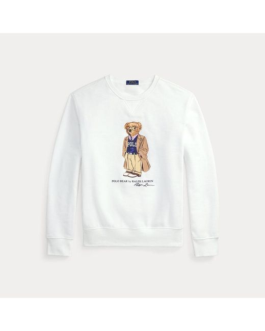 Polo Ralph Lauren Fleece Trui Met Polo Bear in het White voor heren