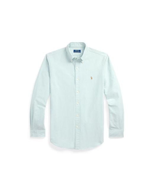 Camicia Oxford Custom-Fit di Polo Ralph Lauren in Pink da Uomo
