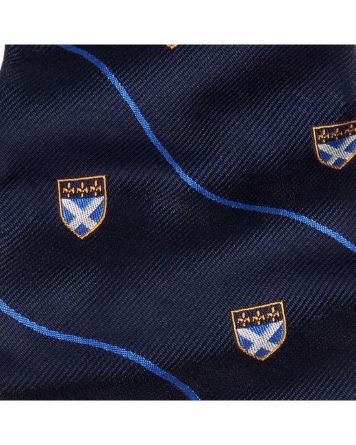 Cravatta Club in reps di seta vintage di Polo Ralph Lauren in Blue da Uomo
