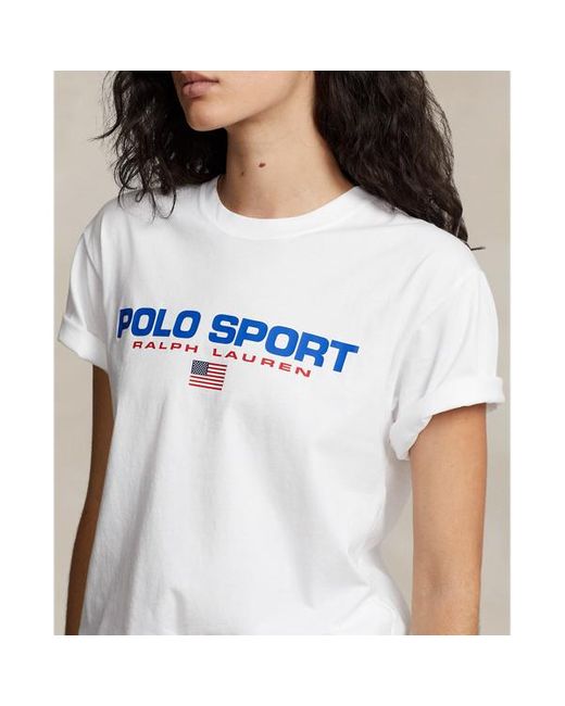 Polo Ralph Lauren White Baumwolljersey-T-Shirt Polo Sport