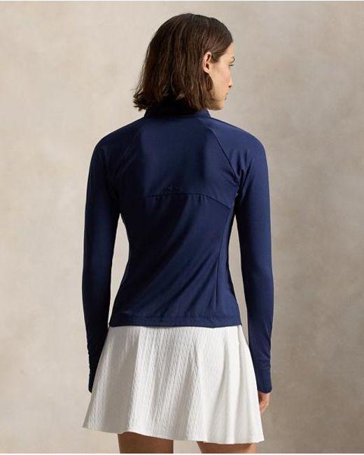 Ralph Lauren Blue Stretch Jersey Zip Jacket