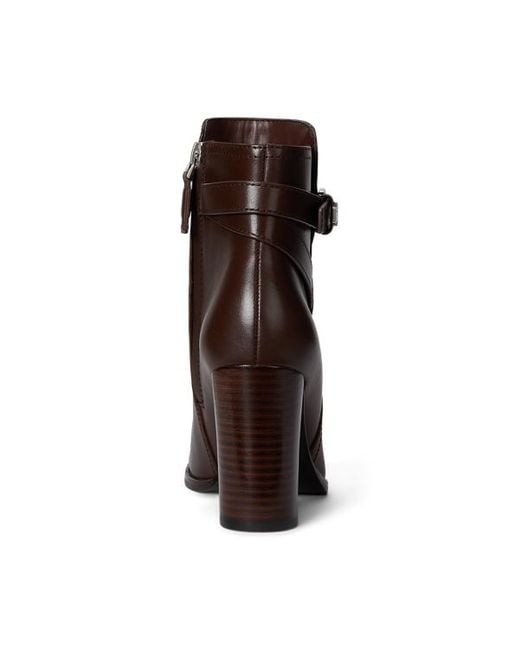 Stivaletti Brooke II con tacco alto di Ralph Lauren in Brown