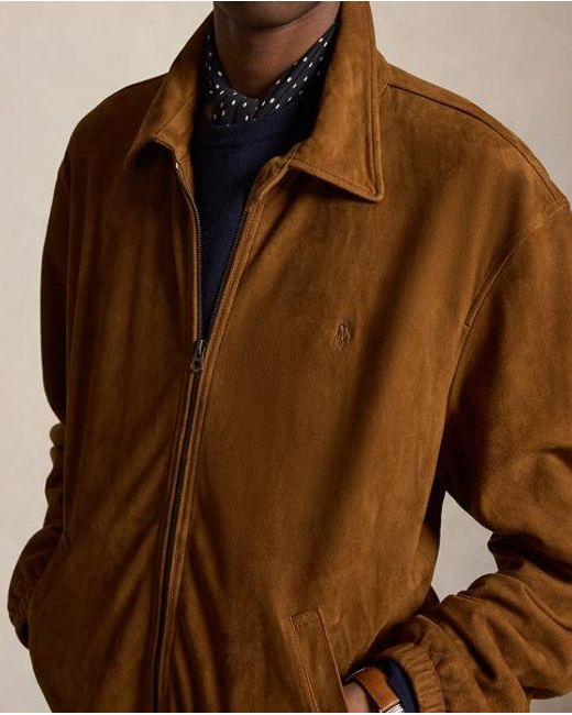 Polo Ralph Lauren Brown The Bayport Suede Jacket for men