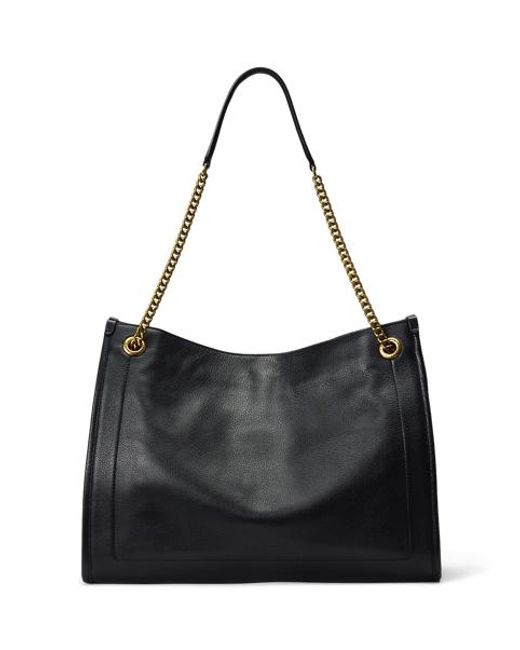 Ralph Lauren Brown Pebbled Leather Large Bradley Tote Bag