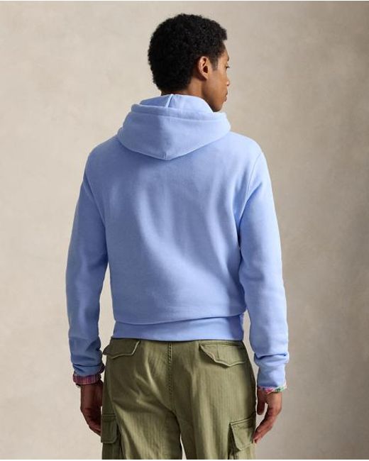 Ralph Lauren Blue Polo Bear Fleece Hoodie for men