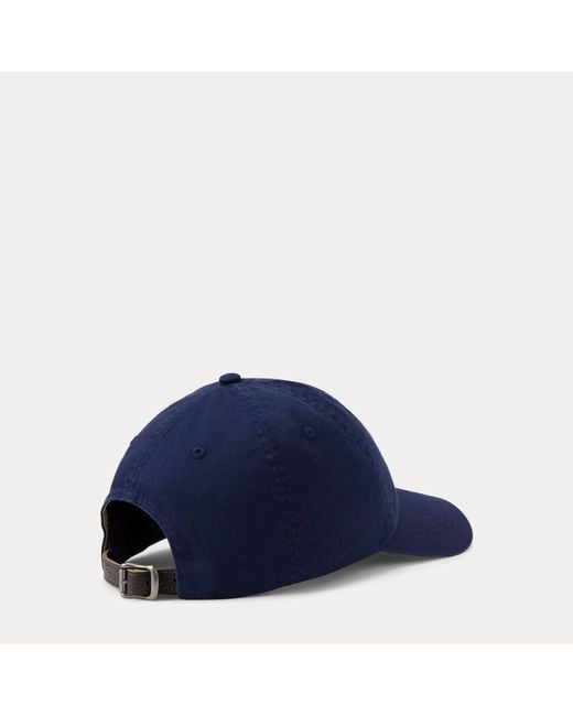 Polo Ralph Lauren Blue Embroidered-Logo Twill Ball Cap for men
