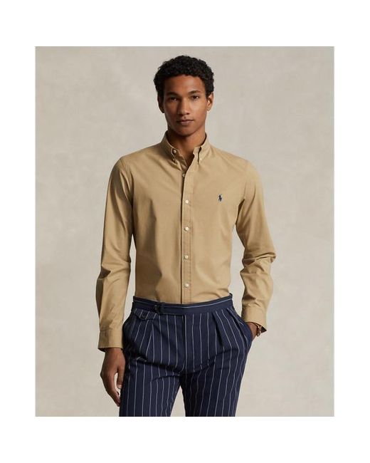Polo Ralph Lauren Custom-Fit Hemd aus Stretchpopeline in Natural für Herren