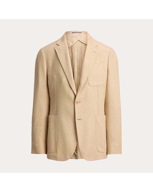 Ralph Lauren Natural Hadley Hand-Tailored Herringbone Jacket for men