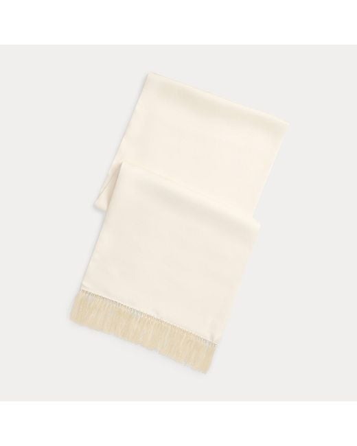 Ralph Lauren Natural Ralph Lauren Fringe Silk Twill Scarf for men