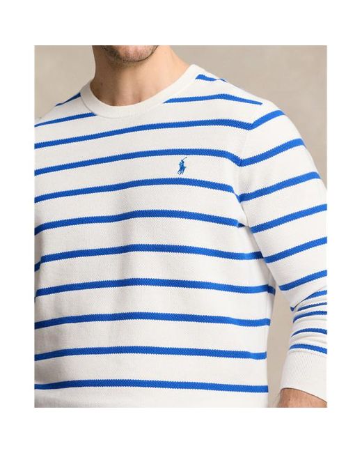 Ralph Lauren Blue Ralph Lauren Striped Mesh-knit Cotton Sweater for men
