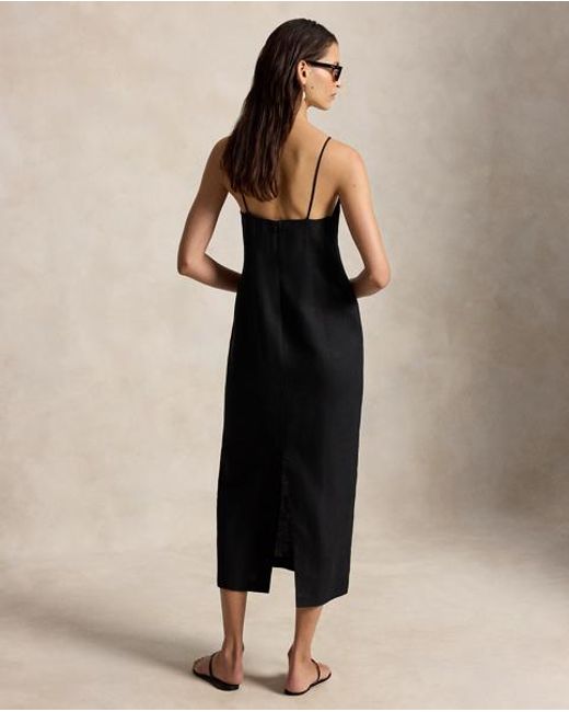 Polo Ralph Lauren Black Linen Column Dress