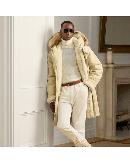 Ralph Lauren Natural Shearling Parka for men