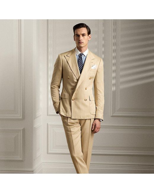 Ralph Lauren Purple Label Natural Gregory Hand-tailored Silk-blend Suit for men