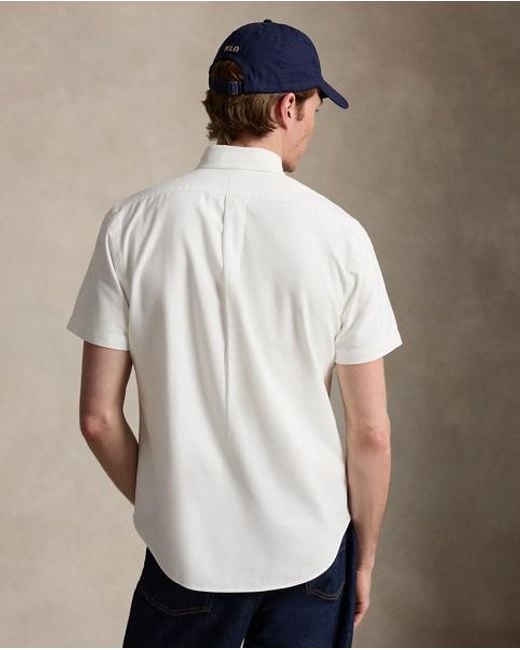 Polo Ralph Lauren White Custom Fit Oxford Shirt for men