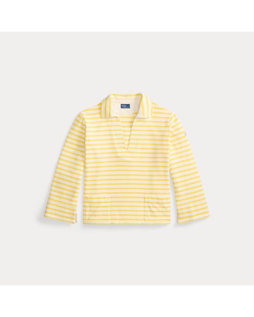 Polo Ralph Lauren Green Striped Split-Placket Mariner T-Shirt