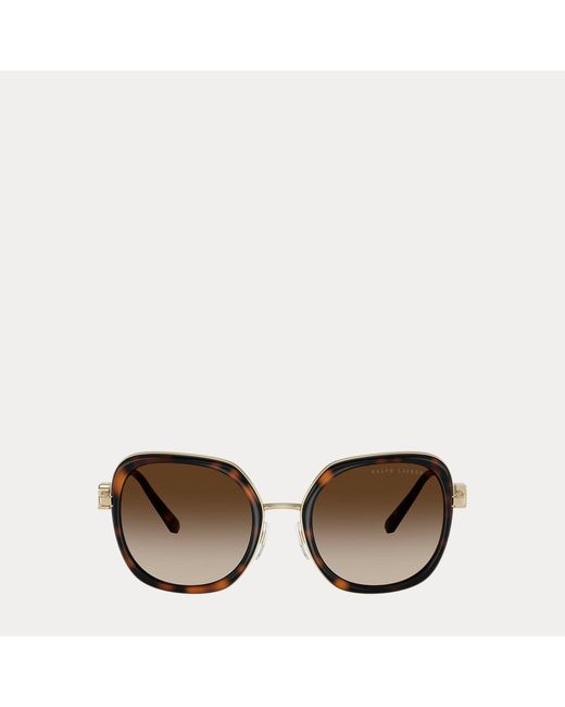 Ralph Lauren Brown Rl Square Sunglasses