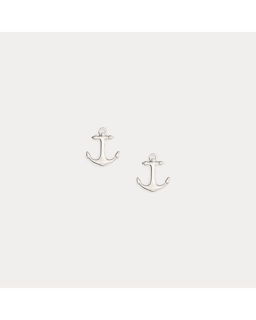 Ralph Lauren Metallic Sterling Anchor Studs