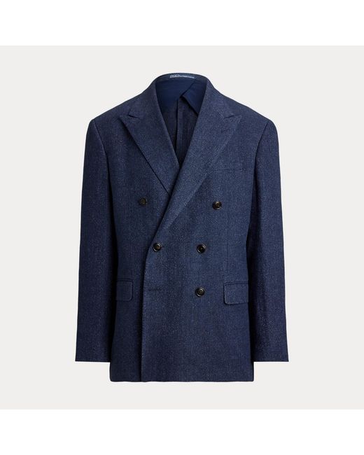 Polo Ralph Lauren Blue Polo Tailored Fit Tweed Blazer for men