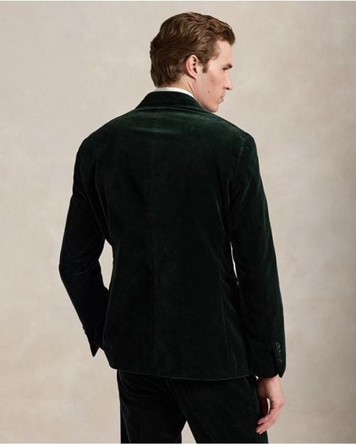 Polo Ralph Lauren Black Polo Tailored Fit Velvet Suit Jacket for men
