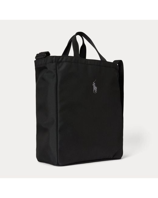 Polo Ralph Lauren Black Logo-Trim Shopper Tote for men