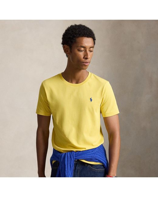 Polo Ralph Lauren Yellow Custom Slim Fit Jersey Crewneck T-Shirt for men